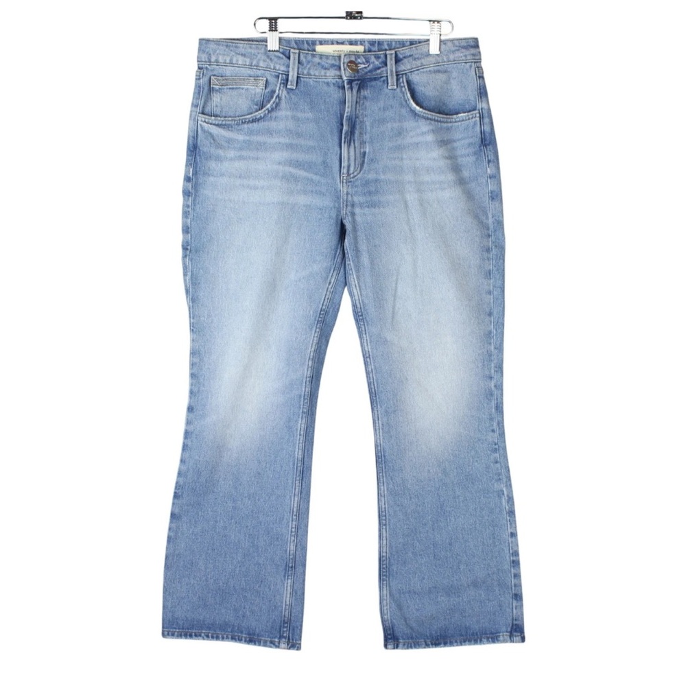 Seventy + Mochi Anthro Light Wash Jeans Organic Cotton Sz 31(33x27) Relaxed Fit